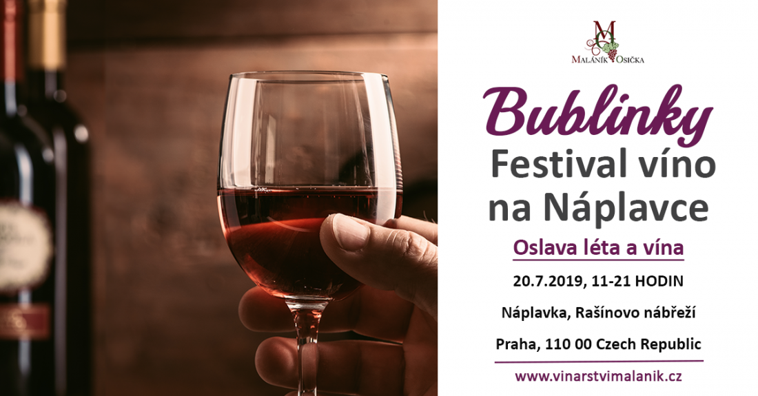 Bublinky na Náplavce - festival víno.